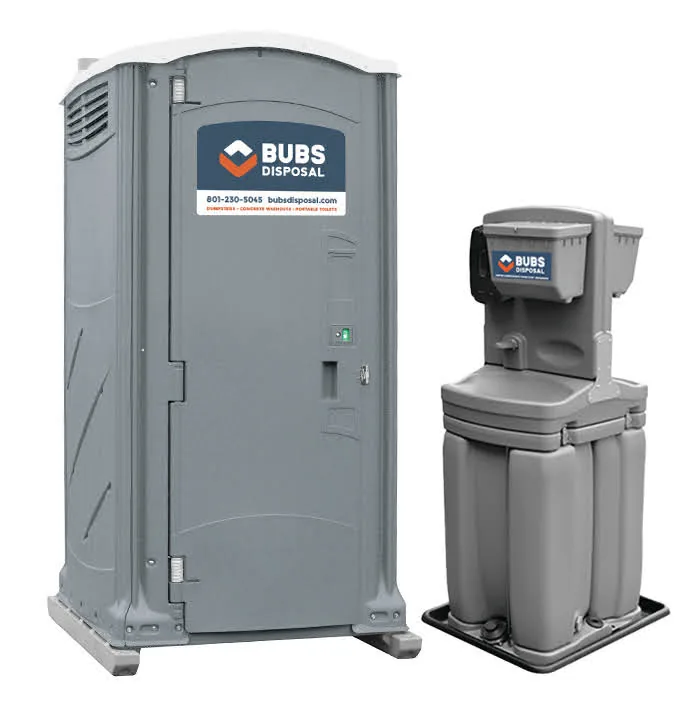 Bubs porta potty with hand wash station