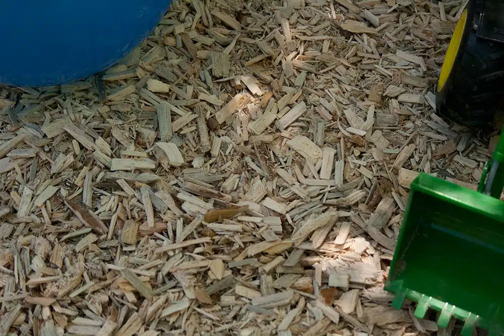 Pile of aged bark mulch for landscape beds